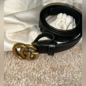 Gucci Marmont Thin Leather Belt